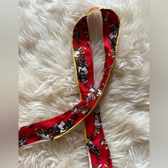 Twilly silk 💯 with orange and red color - Picture 1 of 5